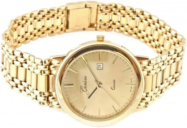 Okazały złoty męski zegarek