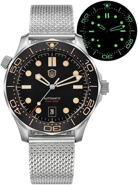 Watchdives WD007 tytanowy zegarek nurkowy NTTD NH35 mechanizm automatyczny