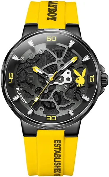 PLAYBOY Fashion Casual Watch dla mężczyzn luksusowy wodoodporny świecący męski zegarek na rękę
