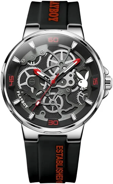 Luksusowy zegarek kwarcowy PLAYBOY Casual dla mężczyzn świecący wodoodporny zegarek męski oryginalny