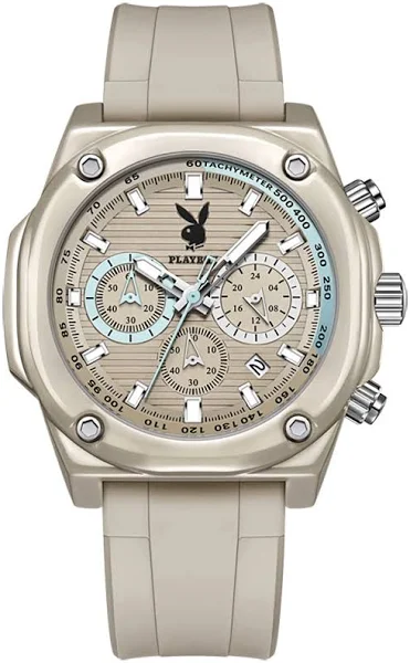 Modny zegarek kwarcowy PLAYBOY dla mężczyzn oryginalny silikonowy zegarki męskie z paskiem