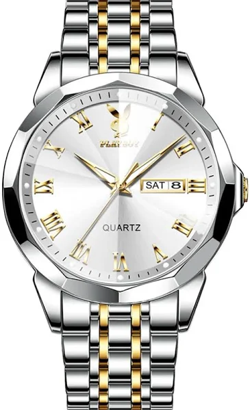 PLAYBOY modne męskie zegarki Top marka luksusowe biznesowe zegarki kwarcowe dla mężczyzn oryginalny