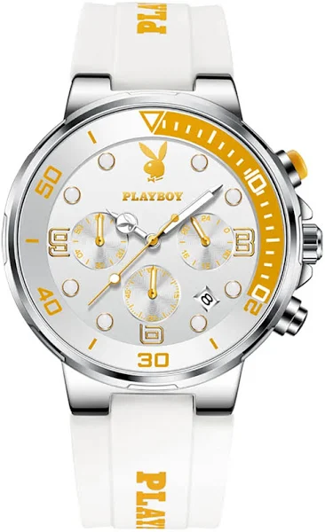 PLAYBOY moda męskie zegarki silikonowy pasek wodoodporny luksusowy kwarcowy zegarki dla mężczyzn