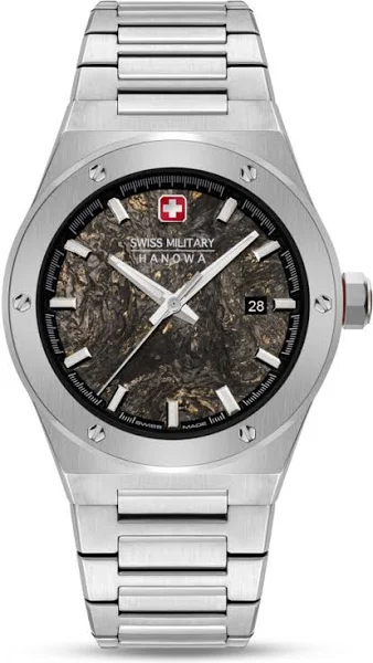 Zegarek męski SWISS MILITARY SMWGH0003601 stalowy klasyczny do pływania
