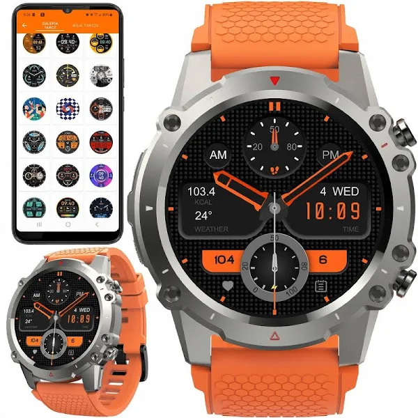 JG Smart Smartwatch Sportowy Zegarek Z Polskim Menu Odbieranie Połączeń Wodoodporny