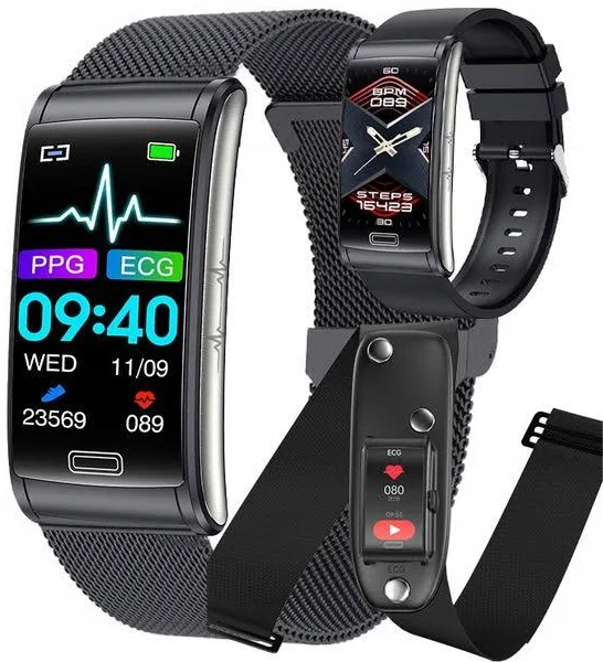 Zegarek Opaska Kardiowatch Z Analizą Pomiarem Cukru Ciśnienie Puls Pas Ekg