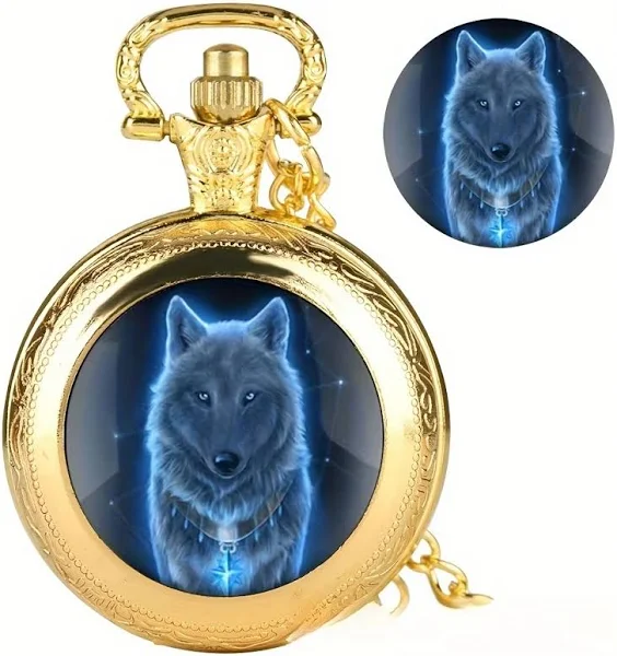 kobiet 1pc Retro wilk zegarek kieszonkowy unikalny zegar wisiorek
