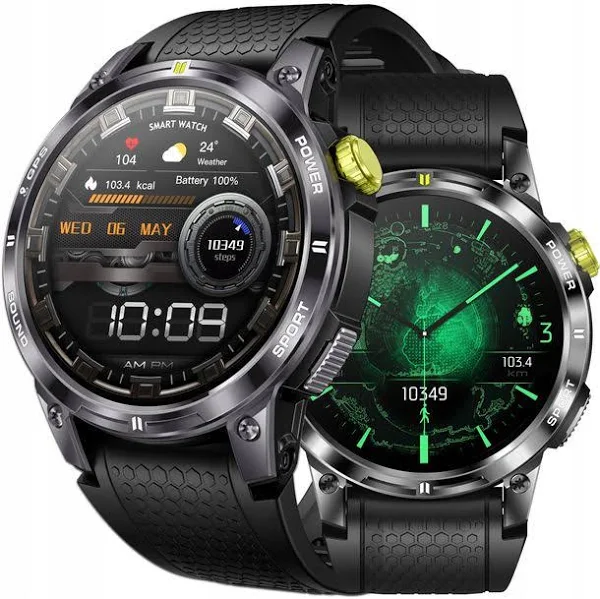 Smartwatch MĘSKI ZEGAREK GPS AMOLED 400mAh POLSKIE MENU Rozmowy Wodoodporny