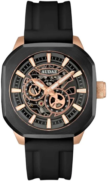 Czarny zegarek męski Audaz Watches z gumowym paskiem Maverick ADZ 3060-04