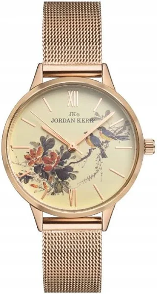 Zegarek Jk Na Bransolecie Z Ozdobną Tarczą Damski