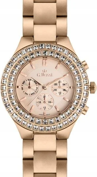 Złoty DAMSKI zegarek różowy mechanizm MIYOTA modny