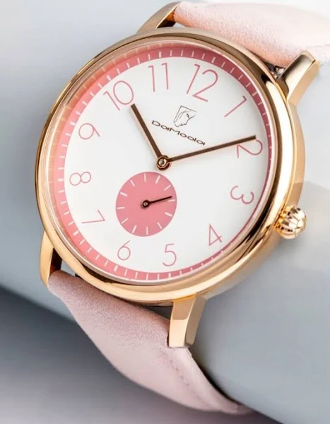 DaModa Sporta zegarek damski koperta złota mała sekunda