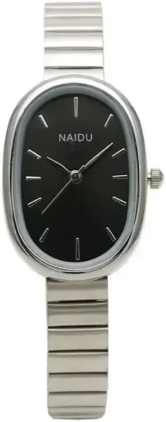 Luksusowy owalny damski zegarek kwarcowy mini koperta z małą kulką z cyframi rzymskimi