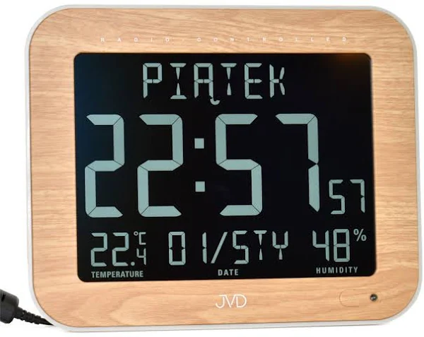 Zegar cyfrowy sterowany radiowo z termometrem JVD DH9362.2