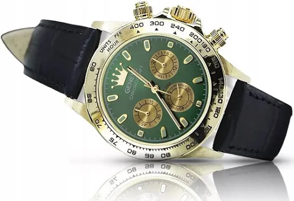 Złoty zegarek męski damski 14k 585 Geneve 14k mw014yd