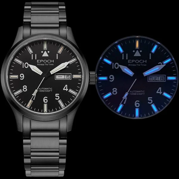 Męski zegarek automatyczny 40MM zegarek mechaniczny świecąca 10ATM wodoodporna szafirowa korona z