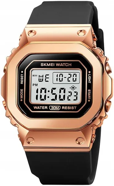 Zegarek damski Skmei elektroniczny alarm 12/24h