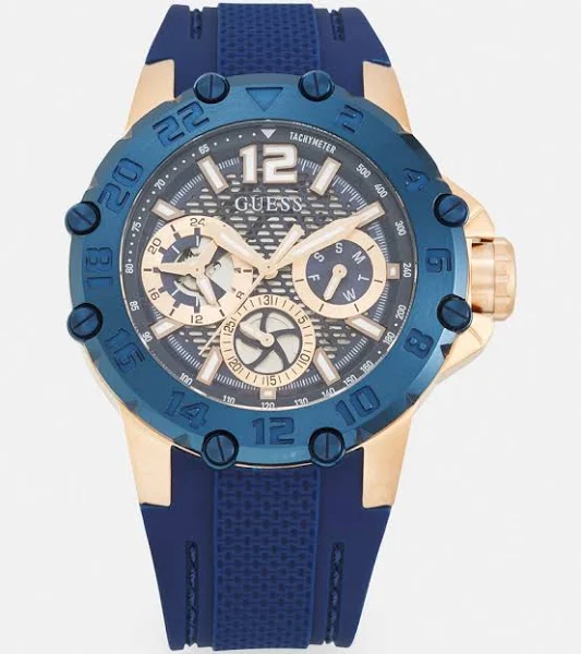 GUESS M Wielofunkcyjny Zegarek Na Silikonowym Pasku