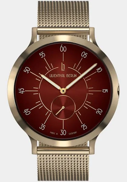 Męski Zegarek na Rękę Złoto Czerwony Koperta ze stali chirurgicznej