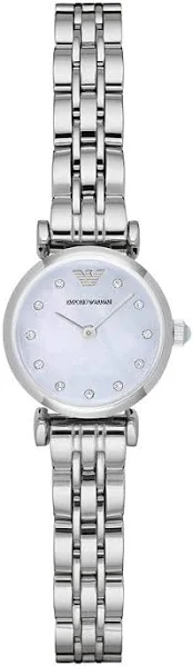 Emporio Armani zegarek damski kolor srebrny