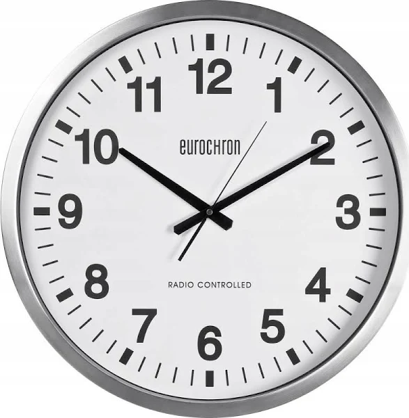 Zegar ścienny analogowy Eurochron radiowy