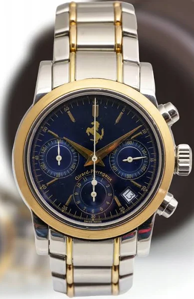 Ferrari Chronograph Steel & Rose Gold Blue 38 mm 8020