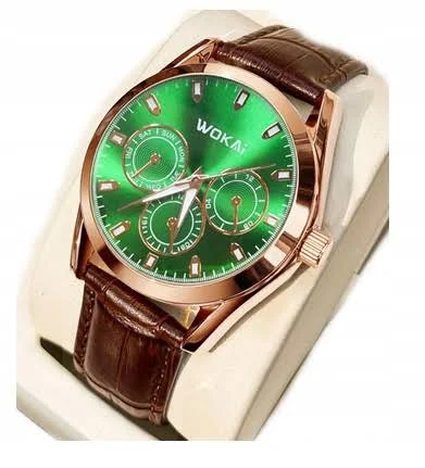 Zegarek Męski Z Paskiem Na Pasku Zielony 299