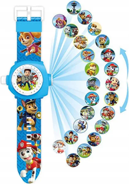 Psi PATROL Zegarek 3D z projektorem