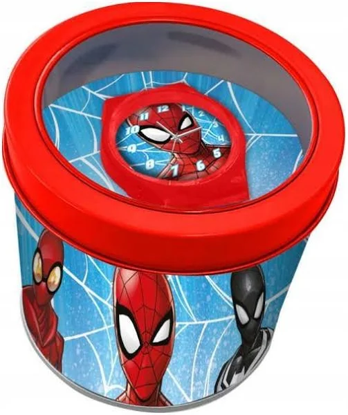 Zegarek analogowy w metalowym opakowaniu Spiderman MV15781 Kids Euroswan
