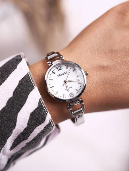 Damski Zegarek Bransoleta Ernest Srebrny Chic