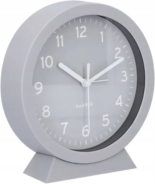 Budzik zegar z alarmem zegarek klasyczny szary