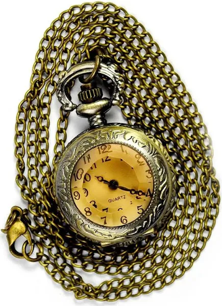 Retro Vintage grawerowane zegar zegarek kieszonkowy Unisex Casual numer kwarcowy łańcuch kieszonkowy