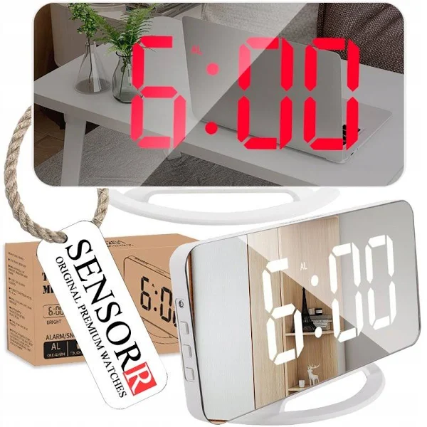 Oryginalny Zegar Elektroniczny Led Lustrzany Sensorr