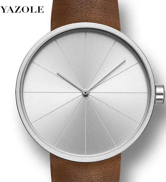 Moda Yazol męskie Ultra cienkie zegarki minimalistyczne zegarek wodoodporny pasek PU proste luźny