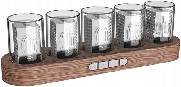 Zegar na biurko Nixie Tube Led Budzik Drewniany