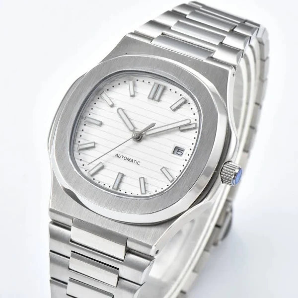 7 kolorów 40 MM kwadratowy mechanizm NH35/8215 automatyczny mechaniczny zegarek męski szafirowy