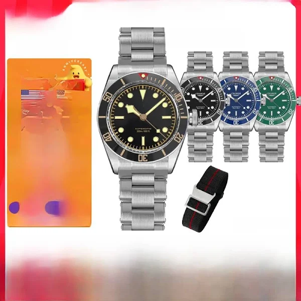 Cronos luksusowy męski zegarek 40mm Diver BB58 Vintage automatyczne zegarki na rękę kobiece końcówki