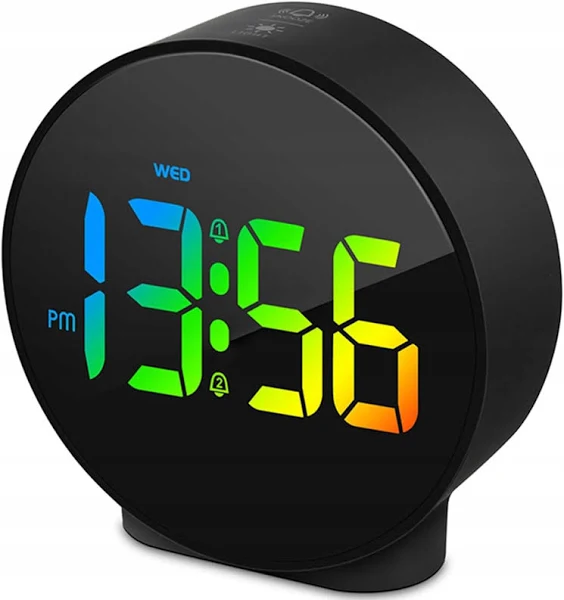 Cyfrowy zegar elektroniczny Led Hd stołowy 3D podwójny budzik