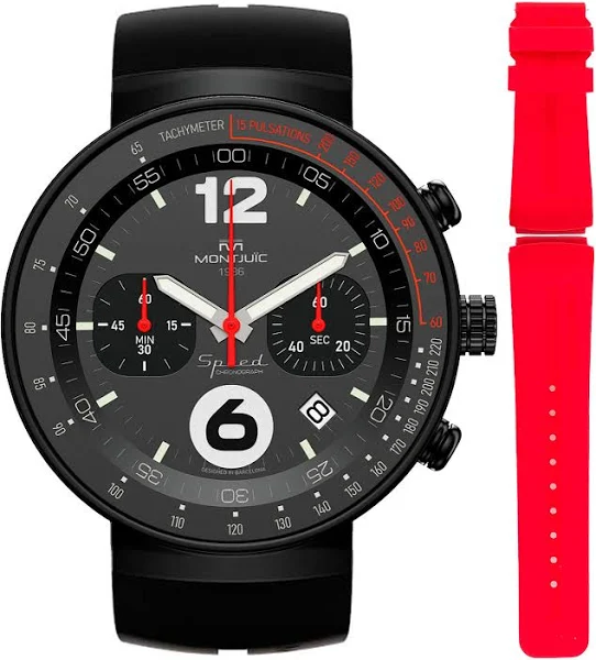 Zegarek męski Montjuic Speed Chrono Black x Black PVD MJ2.0202.B