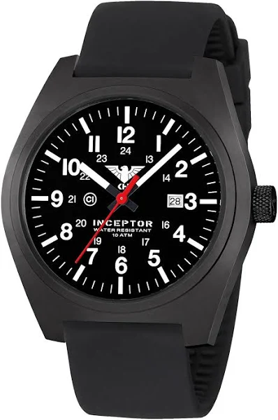 KHS męskie zegarek interceptor czarny stal KHS. INCBS. SB