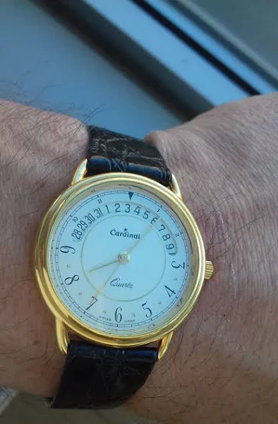 Cardinal 1042 Rzadki Kalendarz Vintage Kolekcja Montre Zegarki Zegarek