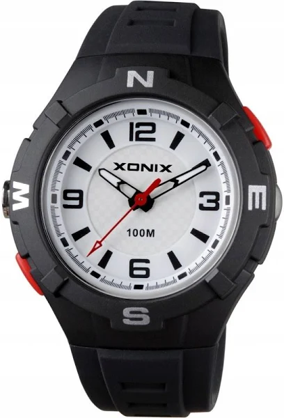 Męski Młodzieżowy Zegarek Xonix Analogowy Wodoszczelny Latarka Boczna Led
