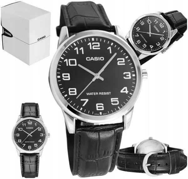 Elegancki Luksusowy Ekskluzywny Zegarek Męski Casio Prestriżowy Skórzany