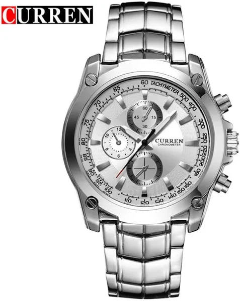 zegarek męski CURREN 8025 kwarcowy zegarek męski wodoodporny biznesowy pasek stalowy rekreacyjny
