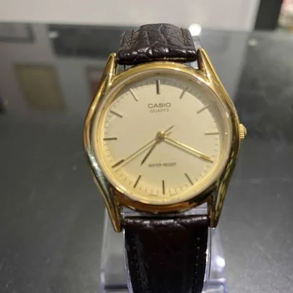 Zegarek Casio Mtp-1154 Koloru Złotego Skórzany Pasek