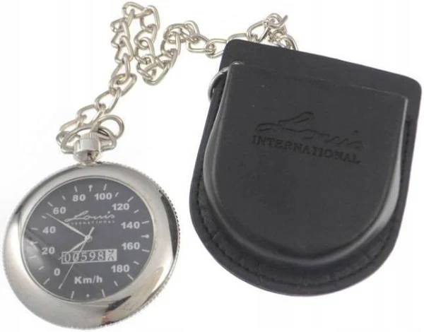 Motrix Zegarek Z Łańcuszkiem Kieszonkowy Czarna Tarcza