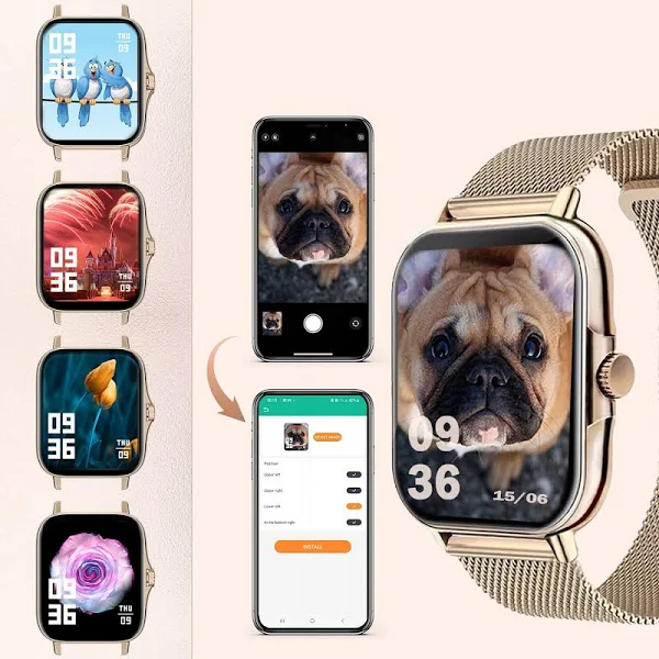 Smartwatch Zegarek Damski Polskie Menu Rozmowy Powiadomienia Puls Sport