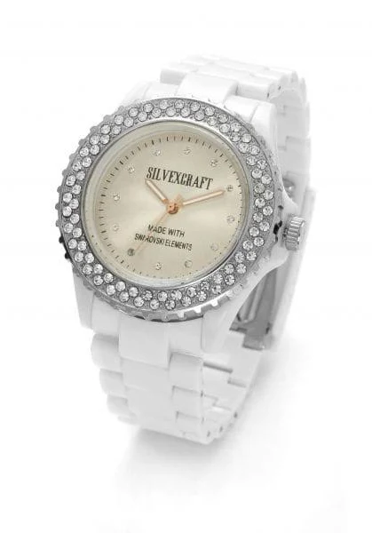 Zegarek damski z kryształkami Swarovski