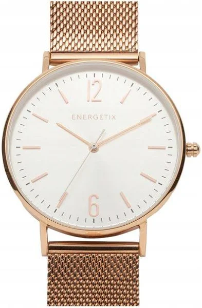 Zegarek Damski Miedź Różowe Złoto Magnes Energetix