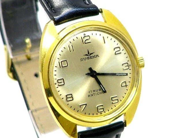 Dugena 24 kal. 2111 17 Jewels Męski Ręczny zegarek Na